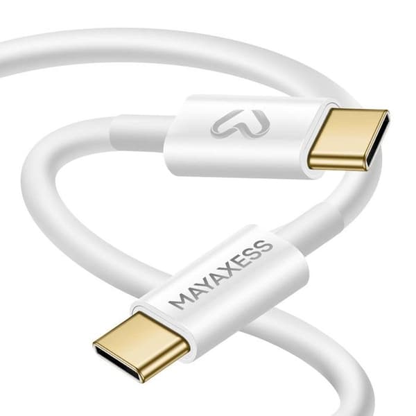 Laddningskabel 1m USB-C / USB-C för iPhone 17 Pro Max Mayaxess Vit