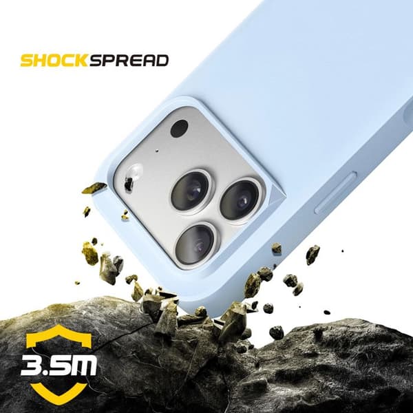 Skyddsfodral för iPhone 17 Pro Modell SolidX Stötsäker 3.5 m certifierad MIL-STD 810G Rhinoshield Ljusblå