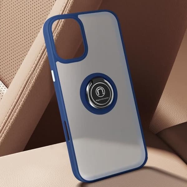 Mobilskal - AVIZAR - iPhone 16 Plus - Hård - Hållring - Mörkblå
