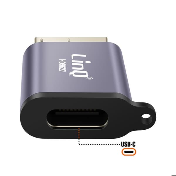 USB C honk till Micro B 3.2 hane Adapter 10Gbps Överföring LinQ Grå