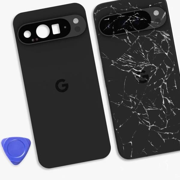 Bakre panel för Google Pixel 9 Pro XL Original Service Pack Google Svart