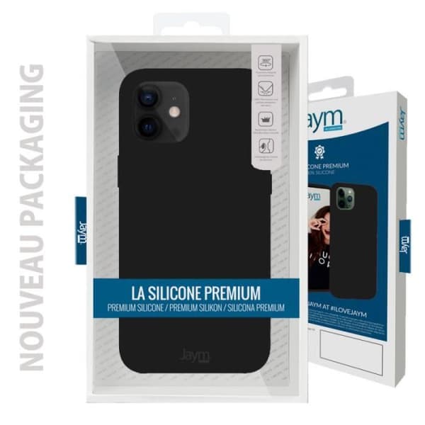 Fodral till Apple iPhone 13 Pro Max Premium Silikon Microfiber Jaym Svart