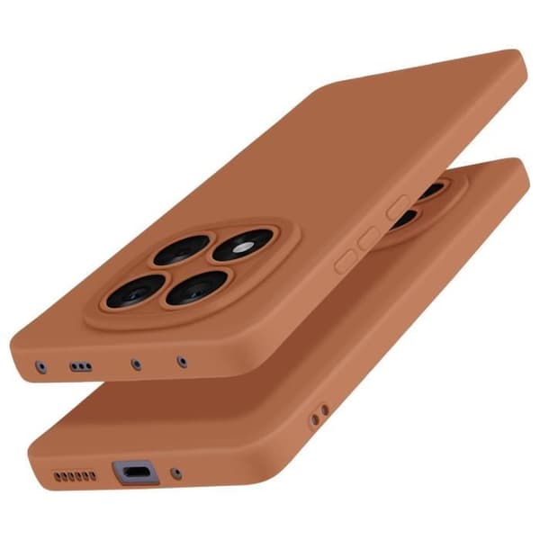 Coque för Redmi Note 14 Pro och 14 Pro Plus Silikon Kamera Skyddad Brun