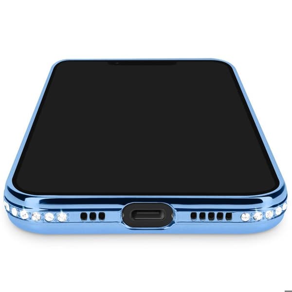 Coque Magsafe - iPhone 16e - Blå Glitter - Resistent - Kompatibel med MagSafe