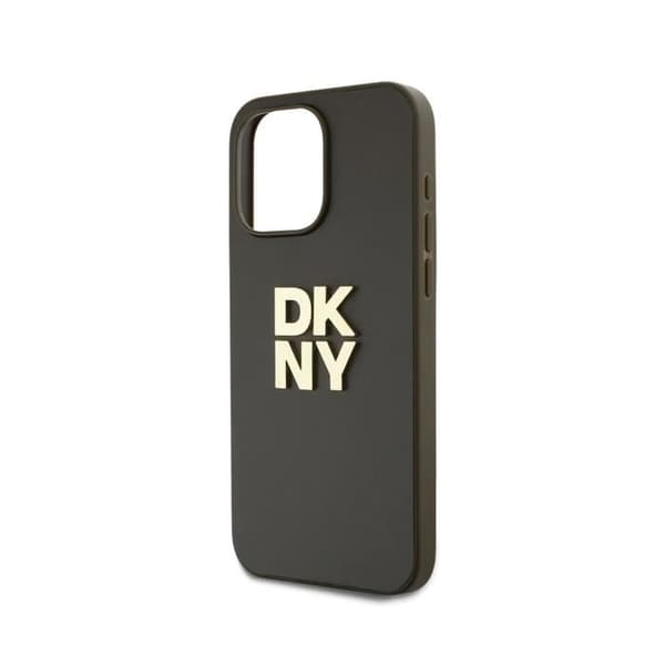Coque - iPhone 15 Pro Max - Brunt - Handled - Metalliserat DKNY-logotyp