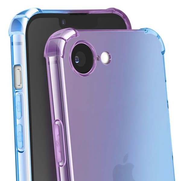 Coque Silicone - Enkay - iPhone 16e - Stötsäker - Blå Gradient - Airbag Drop Skydd