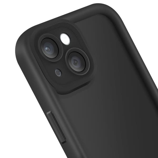 Coque - iPhone 14 - Silikon Mjuk - Soft Touch - Kameraskydd - Svart
