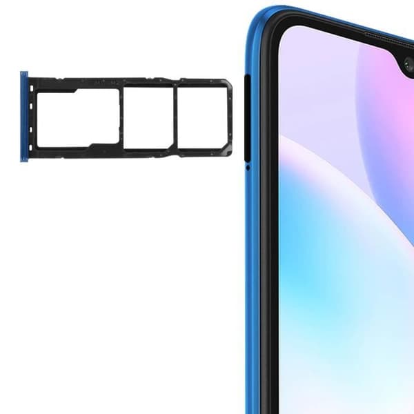 SIM-kortsfack - XIAOMI - Redmi 9 - 2x Nano SIM - Micro SD - Blå