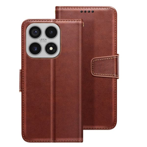 Plånboksfodral för Xiaomi 17 med Fällbar Stödfunktion Brun