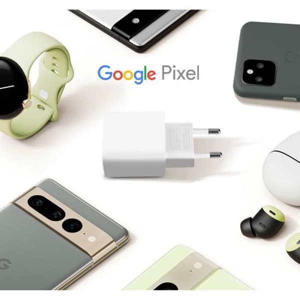 Laddare - Google - Original - USB-C 18W - Kabel ingår - Vit