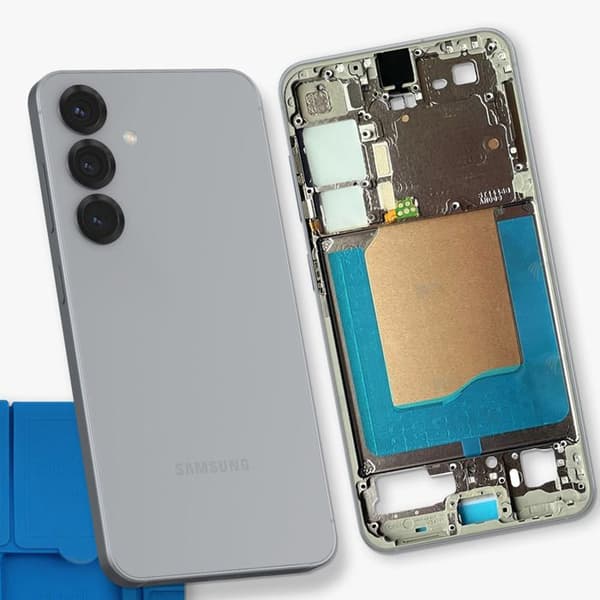 Centralt chassi för Galaxy S25 Reservdel Mittram Silver