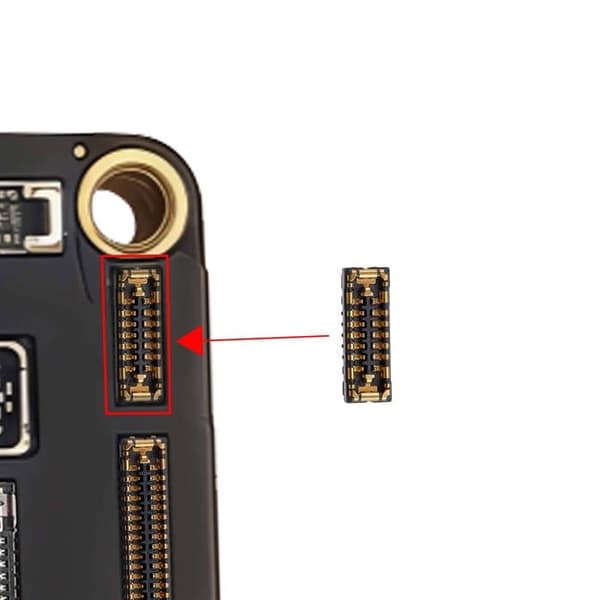 FPC-kontakt för iPhone 16 Pro / 16 Pro Max närhetssensor 10 stift svart