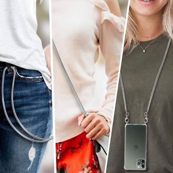 Telefonprydnad - AVIZAR - Ormkedja - 110cm - Färg Grå - Solid och Hållbar