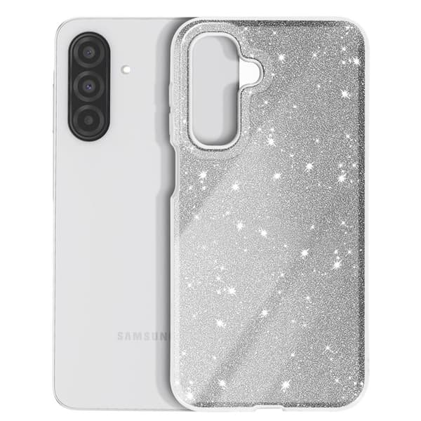 Glittrande Stöttålig Mobilskal för Samsung Galaxy A26 Silver