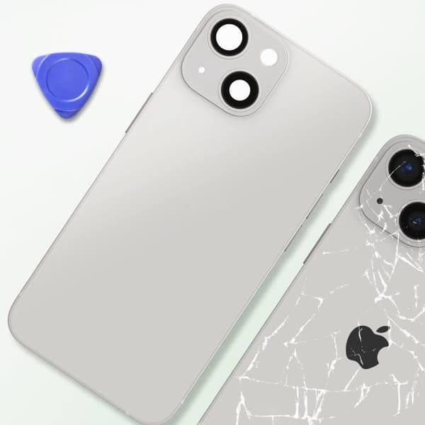 iPhone 13 chassi - Ersättningsglas bak - Vit