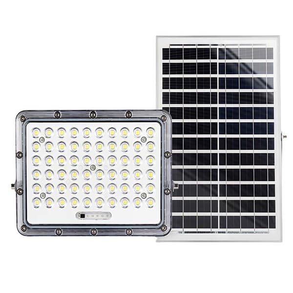 LED-projektor 10W Utomhus 9000K med Solpanel 12W Grå