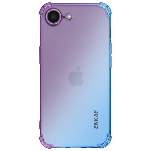 Coque Silicone - Enkay - iPhone 16e - Stötsäker - Blå Gradient - Airbag Drop Skydd