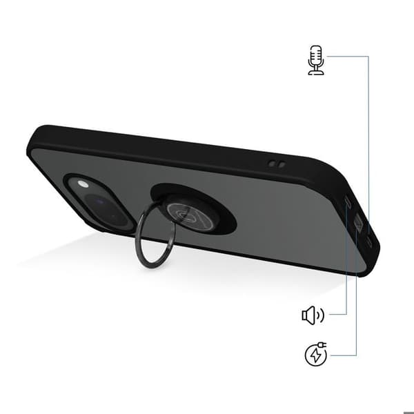 Coque Ring för Google Pixel 10a Förstärkt Skydd med Magnetring Svart