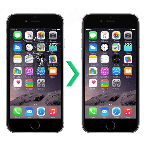 LCD-skärm - AVIZAR - iPhone 6 - Touch - Svart - Skärmbyte