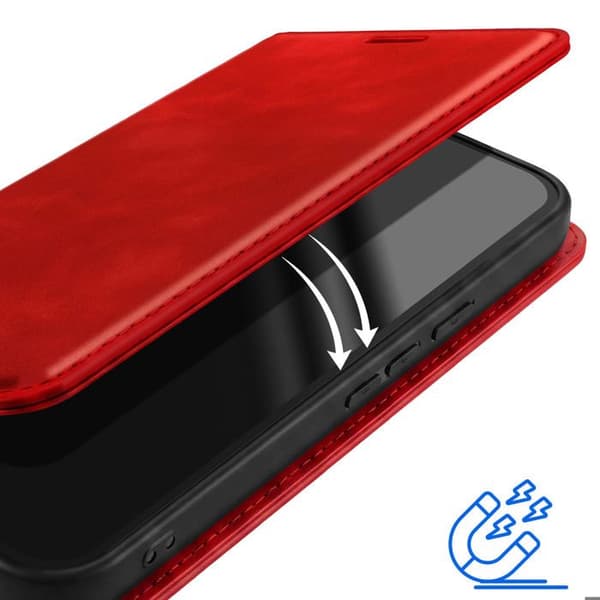 Plånboksfodral för Google Pixel 11 Pro XL Mocka Effekt med Stöd Röd