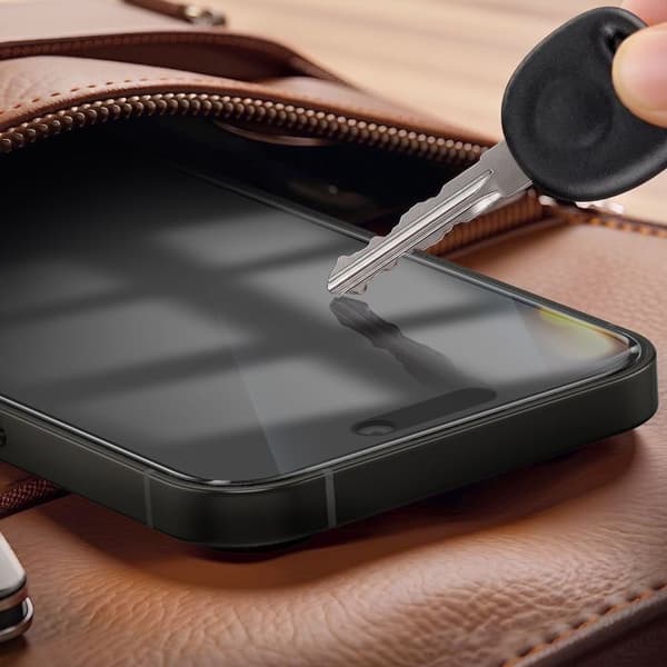 Härdat glas för iPhone 14 Pro Max Stötsäker med installationskit Magic Box Zanaé Transparent
