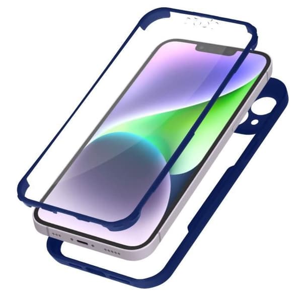Skyddsskal - AVIZAR - iPhone 14 Plus - Stötskydd - Plexiglas - Blå polymer