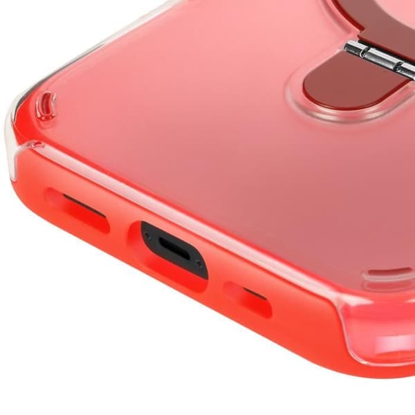 Coque MagSafe för iPhone 14 och 13 Stötsäker med Fällbart Stöd Röd