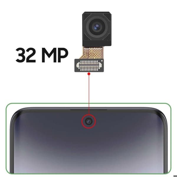 Framkamera för Redmi Note 14 Pro 4G med 32MP selfiesensor svart