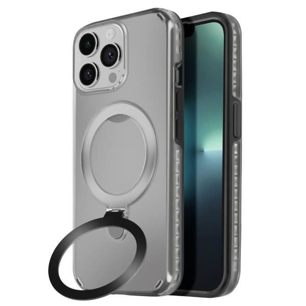 Coque MagSafe för iPhone 13 Pro Max Stöttålig med Fällbart Stöd Svart
