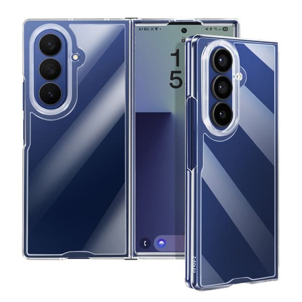 Fodral - AVIZAR - Samsung Galaxy Z Fold 7 - Styvt och Fällbart - Transparent - Hinge Skydd