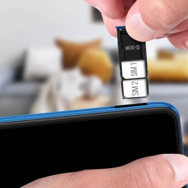 SIM-kortsfack - XIAOMI - Redmi 9 - 2x Nano SIM - Micro SD - Blå