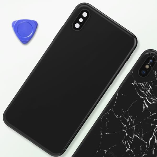 Chassi iPhone XS Max - AVIZAR - Grå - Ersättningsbaksida - Material av hög kvalitet - Kvalitetskontroll