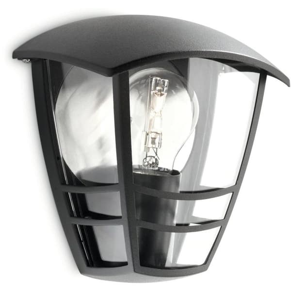 PHILIPS myGarden Creek -ulkovä seinävalaisin, musta, E27, IP44