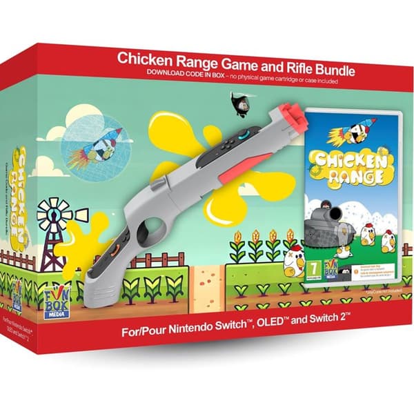 Chicken Range Bundle Game & Rifle för Nintendo Switch (Inkl. rifle)