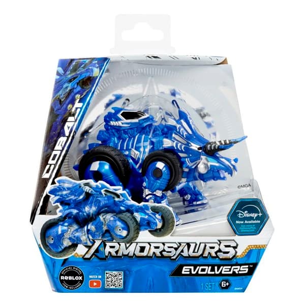 ARMORSAURS Evolver Triceratops 2-i-1 dinosaur/fordon actionfigur, blå, 6+