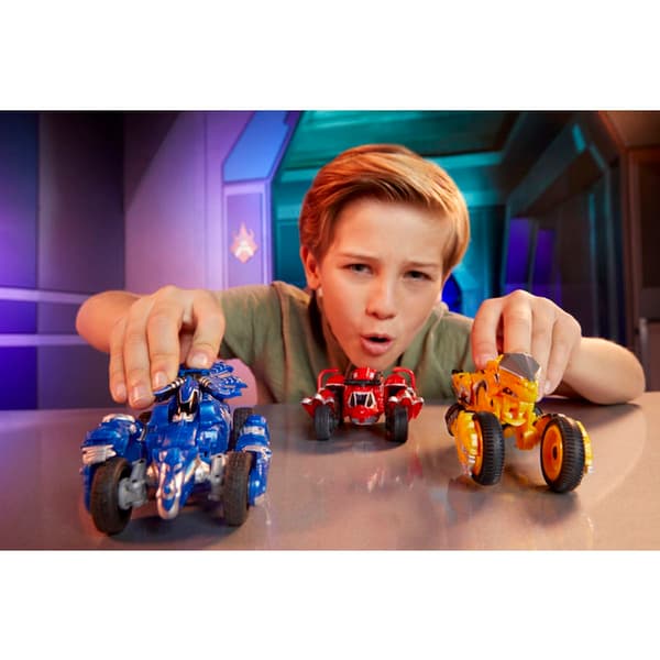 ARMORSAURS Evolver Triceratops 2-i-1 dinosaur/fordon actionfigur, blå, 6+