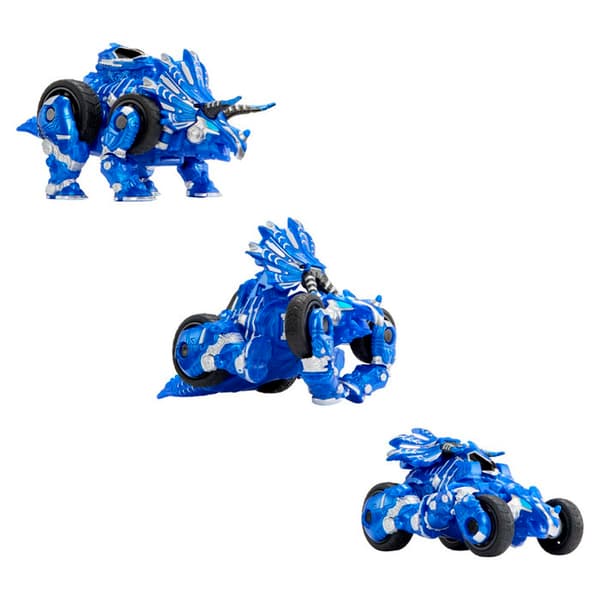 ARMORSAURS Evolver Triceratops 2-i-1 dinosaur/fordon actionfigur, blå, 6+