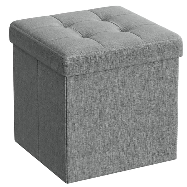 Leobert - Puff - Ljusgrå - 30X30X30 Cm