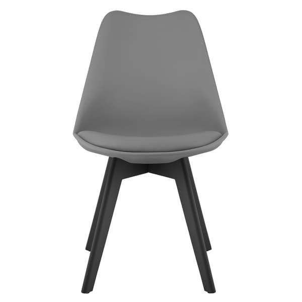 Leobert - Stol - Mark - Graphite/Sorte Ben - 49X43X82 Cm - Sæt Med 2