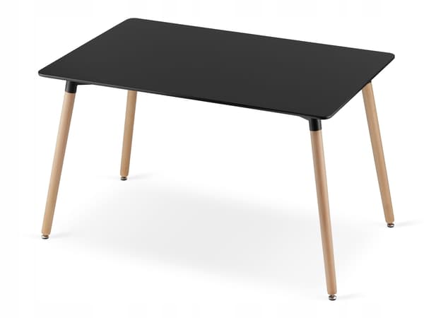 Leobert - Spisebordssæt - Adria/Mark - Sort - 120X80 Cm - 5 Dele