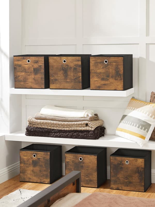 Leobert - Organizer - Rustik Brun/Sort - 30X30X30 Cm