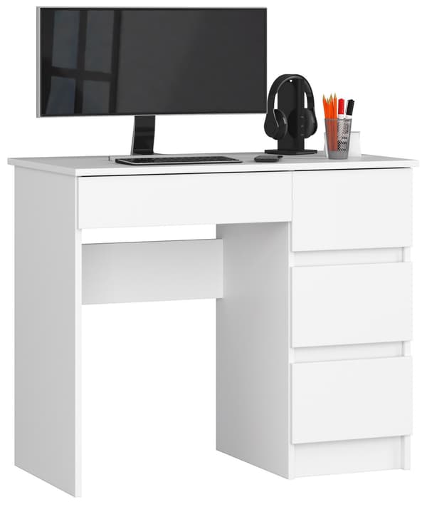 Akord datorskrivbord A-7 med högermodell vit