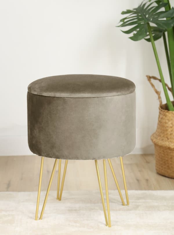 Akord Lili Puf Med Opbevaring, Beige