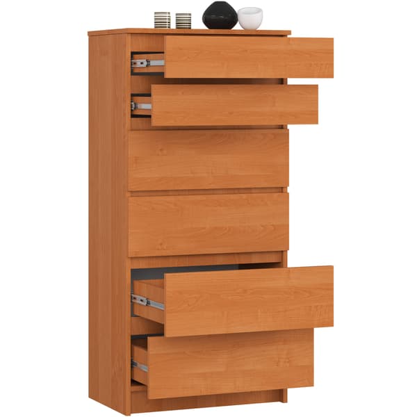 Akord Kommode 6 skuffer Bøg 60x40x130