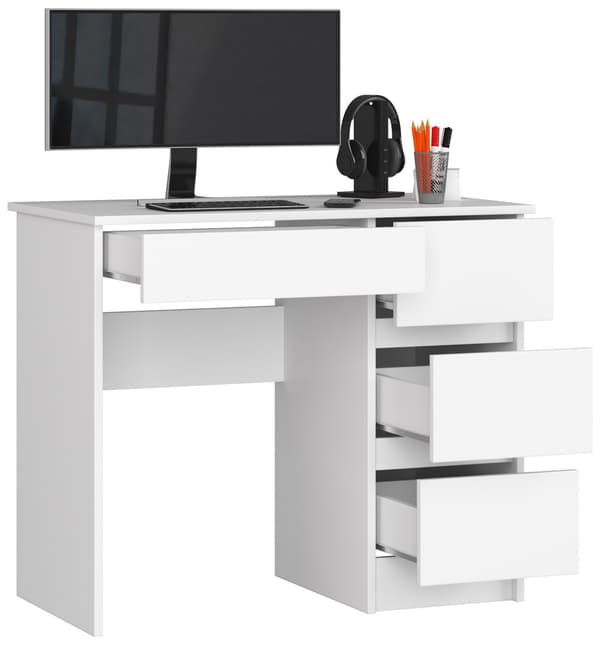 Akord datorskrivbord A-7 med högermodell vit