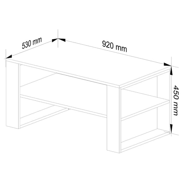 Akord Sofabord Alex Eg/Sort 92x53x45