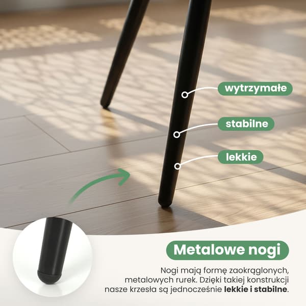 Akord Polstrede Spisebordsstole I Velour, 4-Pak, Grå, Sorte Ben