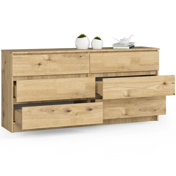 Akord Buffet 6 skuffer Eg Artisan 160x40x77