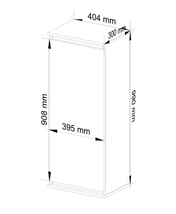 Akord køkkenoverskab, hvid