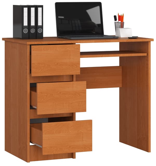 Akord Skrivebord 3 skuffer Computer Venstre Bøg 90x50x77